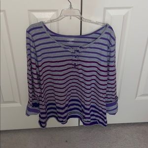 Lane Bryant Cuffed Long Sleeve Shirt